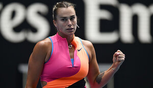 Aryna Sabalenka am Donnerstag in Melbourne
