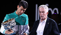 Novak Djokovic and Craig Tiley at the Australian Open 2023