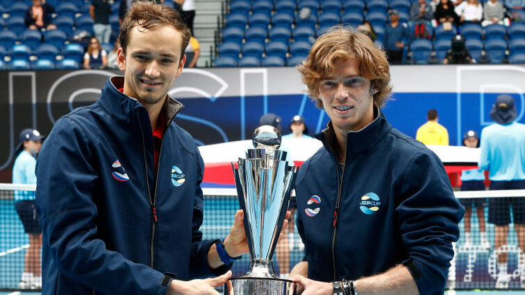 Auch 2022 die großen Favoriten: die Titelverteidiger Daniil Medvedev und Andrey Rublev Auch 2022 die großen Favoriten: die Titelverteidiger Daniil Medvedev und Andrey Rublev