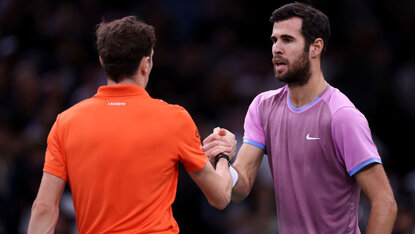 Karen Khachanov hat Ugo Humbert ein bisschen was zu sagen gehabt