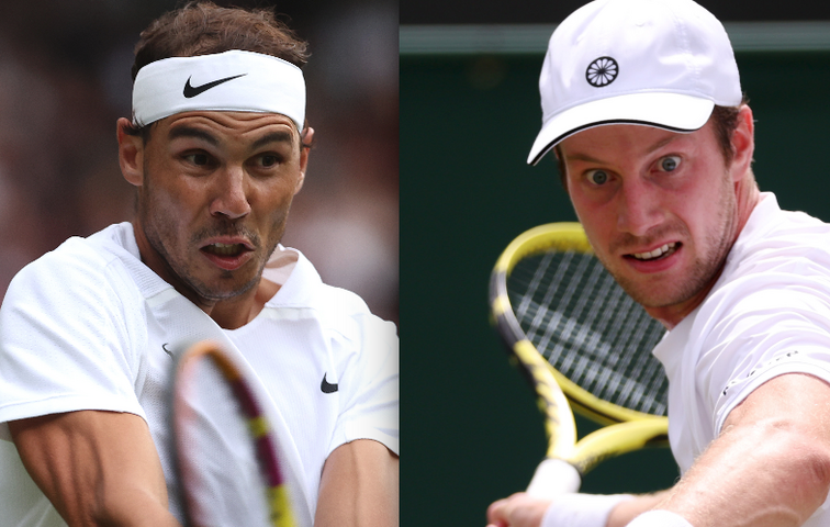 Wimbledon live Rafael Nadal vs Botic van de Zandschulp on TV