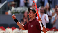 Matteo Arnaldi durfte sich am Samstag über seinen Sieg gegen Novak Djokovic freuen. Matteo Arnaldi durfte sich am Samstag über seinen Sieg gegen Novak Djokovic freuen.