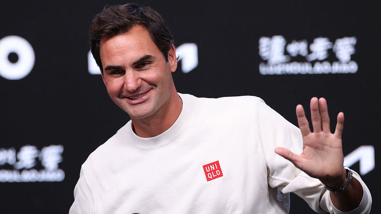 Roger Federer am Donnerstag in Melbourne