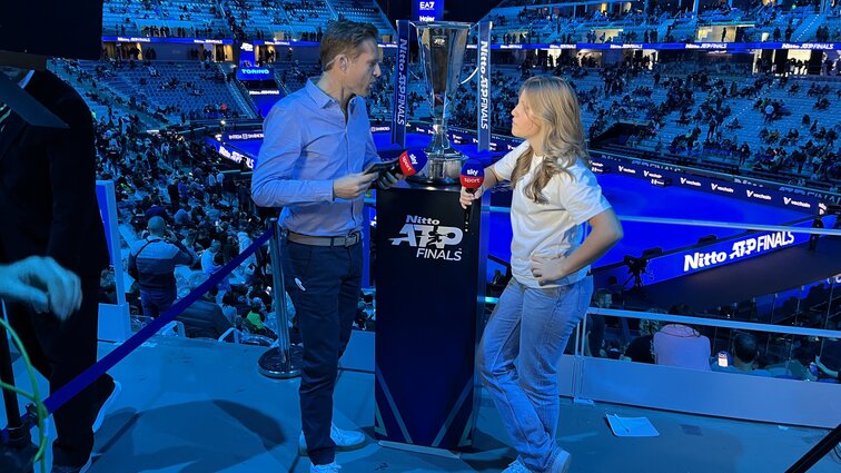 Hartmut von Kameke und die 14-jährige Maja bein ATP Finals in Turin