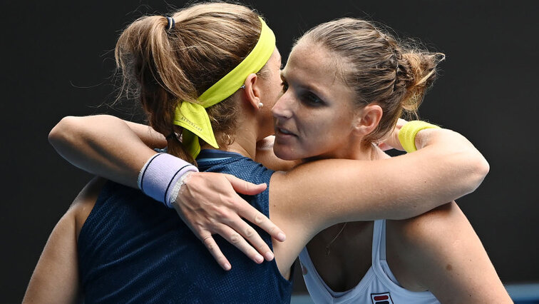 Herzliche Umarmung nach der Niederlage: Karolina Pliskova muss weiter warten