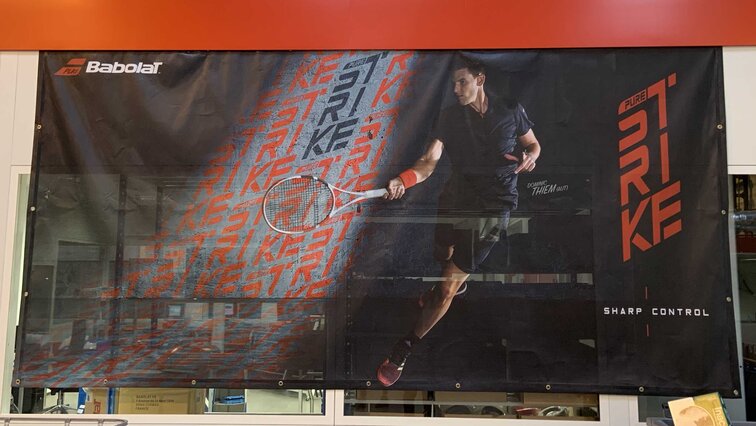 Dominic Thiem is prominently represented at Babolat