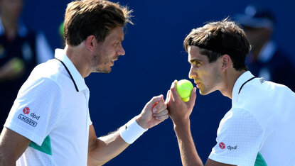Nicolas Mahut und Pierre-Hugues Herbert bei den US Open - allerdings schon 2018 Nicolas Mahut und Pierre-Hugues Herbert bei den US Open - allerdings schon 2018