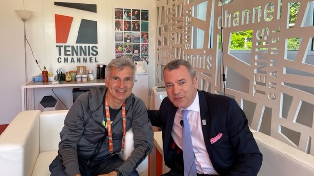 John Wertheim beim Gespräch in Roland Garros