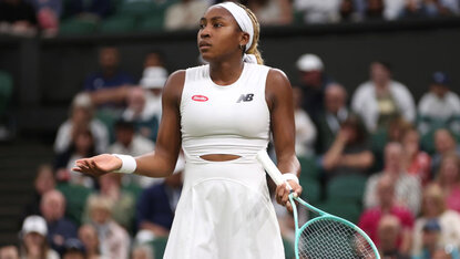 Was habe ich jetzt wieder falsch gemacht? Coco Gauff am Sonntag in Wimbledon Was habe ich jetzt wieder falsch gemacht? Coco Gauff am Sonntag in Wimbledon