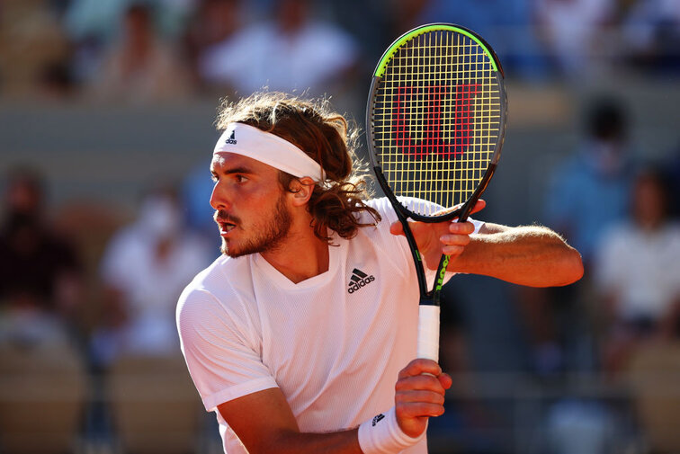 Stefanos Tsitsipas at the French Open in Paris