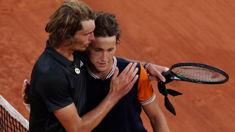 Alexander Zverev und Casper Ruud zuletzt in Roland Garros Alexander Zverev und Casper Ruud zuletzt in Roland Garros