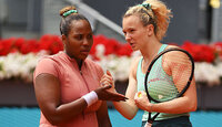 Taylor Townsend und Katerina Siniakova vergangene Woche in Madrid
