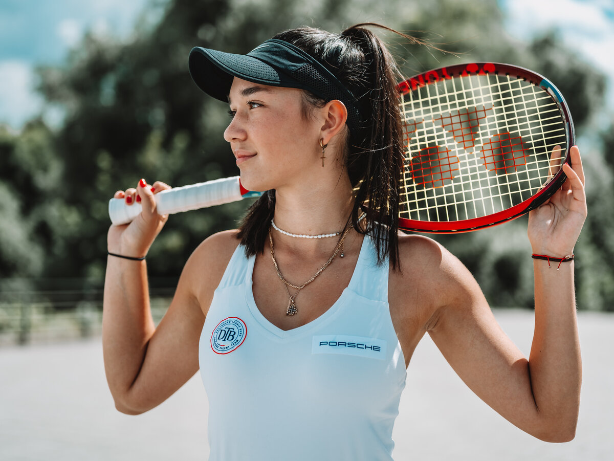 Eva Lys beim Porsche Tennis Grand Prix