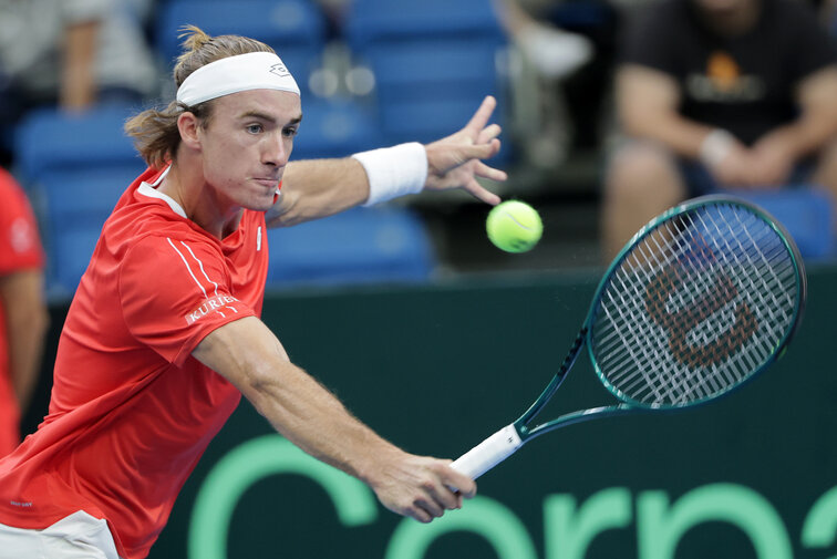 Lukas Neumayer verliert sein zweites Einzel gegen Zsombor Piros