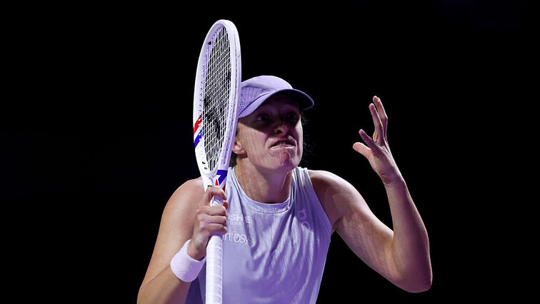 Iga Swiatek hatte 2025 häufig mit sich zu kämpfen