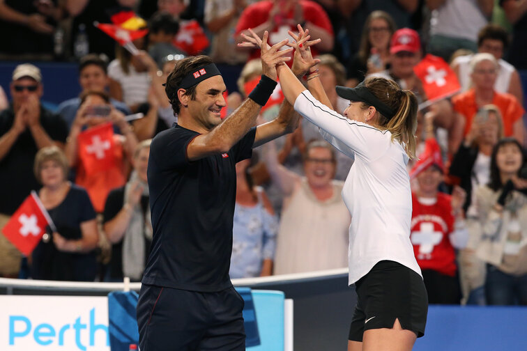 Belinda Bencic konnte bei den Olympischen Spielen auf Unterstützung aus der Distanz von Roger Federer zählen Belinda Bencic konnte bei den Olympischen Spielen auf Unterstützung aus der Distanz von Roger Federer zählen