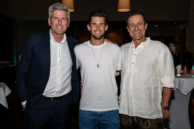 Veranstalter Herbert Günther, Topstar Dominic Thiem und Turnierdirektor Alexander Antonitsch Organizer Herbert Günther, top star Dominic Thiem and tournament director Alexander Antonitsch