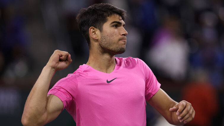 Carlos Alcaraz am Montagabend in Indian Wells