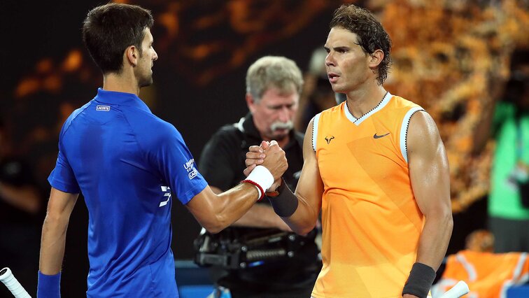 Novak Djokovic und Rafael Nadal beim letzten Gipfeltreffen in Melbourne