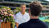 Lilli Tagger beim Interview mit Moritz Lang (PRIME) am Samstag in Wimbledon