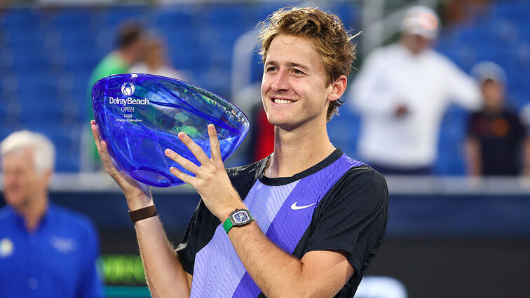 Mit seinem Zweisatz-Erfolg im Endspiel des ATP-Turniers in Delray Beach feiert Sebastian Korda seinen dritten Titel auf der ATP Tour. Getty Images