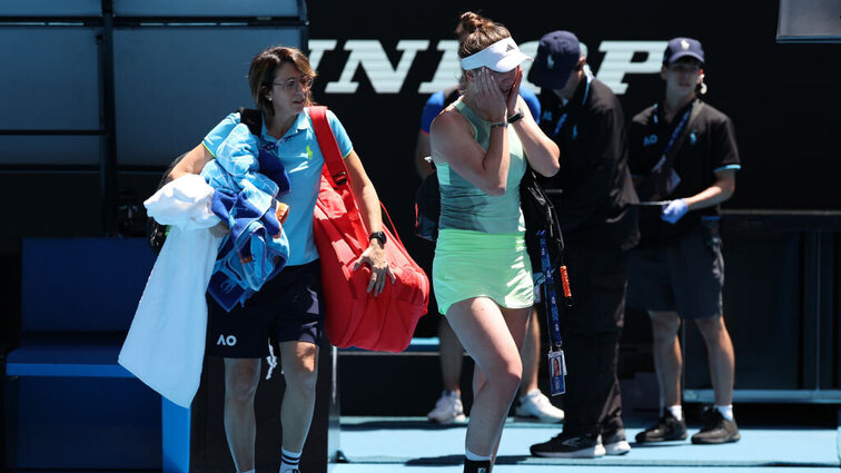 Elina Svitolina musste bereits nach drei Spielen das Match beenden.