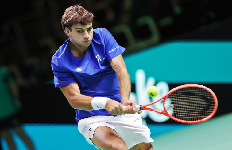 Flavio Cobolli am Mittwoch in Bologna Flavio Cobolli am Mittwoch in Bologna