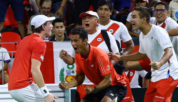 Das peruanische Davis Cup Team feierte zuletzt den Aufstieg in die Weltgruppe.