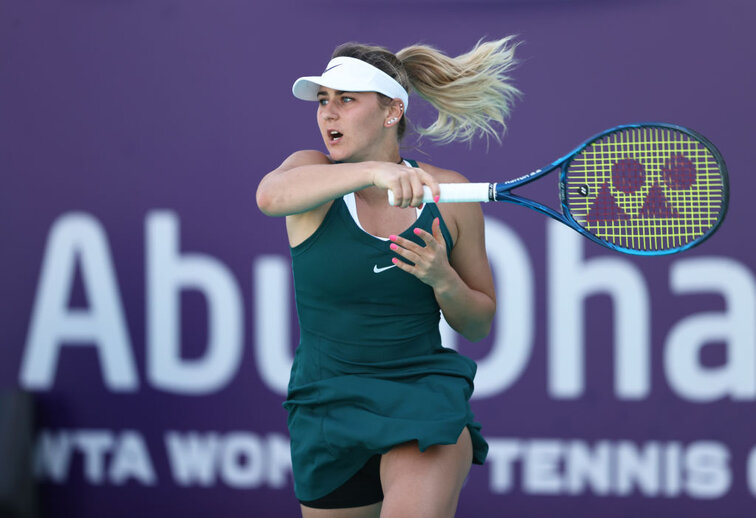 Marta Kostyuk at the WTA tournament in Abu Dhabi