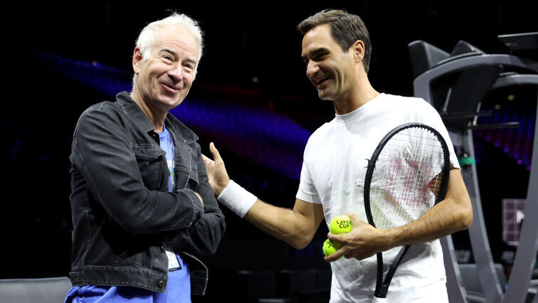 John McEnroe und Roger Federer - Legenden unter sich John McEnroe und Roger Federer - Legenden unter sich