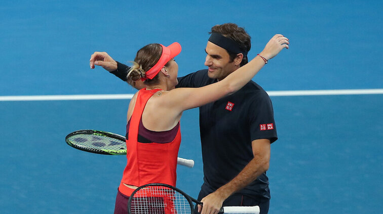 Successful at the Hopman Cup: Belinda Bencic, Roger Federer