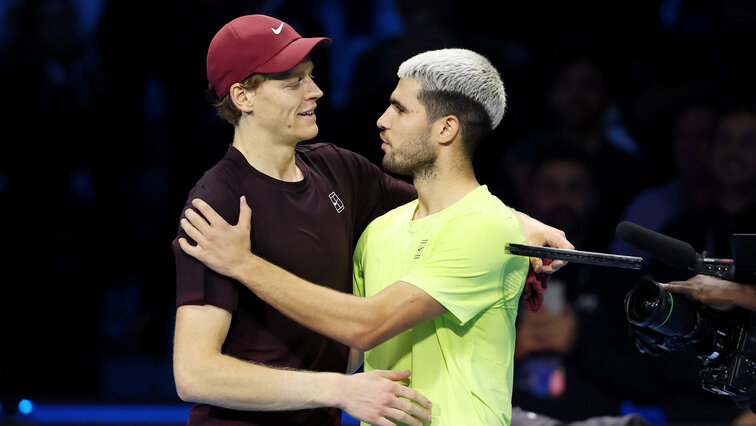 Jannik Sinner und Carlos Alcaraz bei den ATP Finals in Turin Jannik Sinner und Carlos Alcaraz bei den ATP Finals in Turin