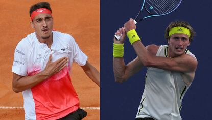 Lorenzo Sonego und Alexander Zverev treffen sich zum ersten Mal Lorenzo Sonego und Alexander Zverev treffen sich zum ersten Mal