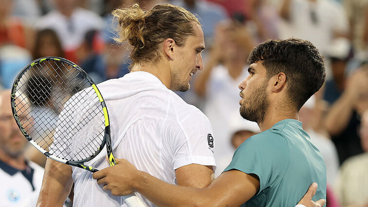Alexander Zverev und Carlos Alcaraz 2025 in Cincinnati