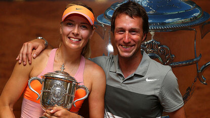 Maria Sharapova und Dieter Kindlmann in Roland Garros 2014 Maria Sharapova und Dieter Kindlmann in Roland Garros 2014