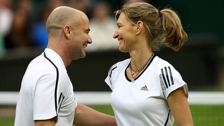 Andre Agassi und Steffi Graf machen auch beim Pickleball gemeinsame Sache.