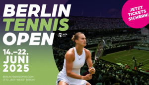 Aryna Sabalenka schlägt 2025 in Berlin auf