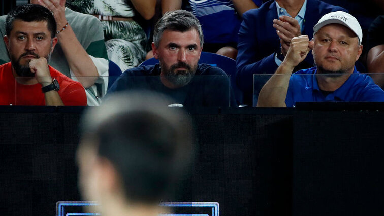 Goran Ivanisevic in der Box von Novak Djokovic