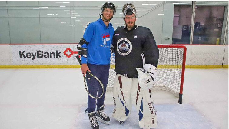 Andreas Seppi und Philipp Grubauer Andreas Seppi und Philipp Grubauer