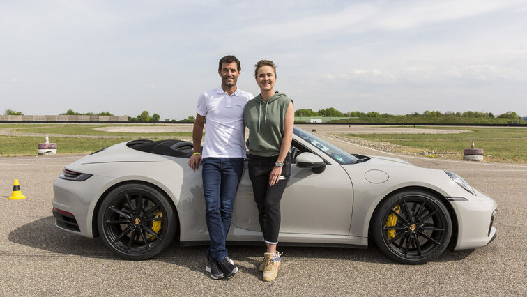 Mark Webber hat für Elina Svitolina den Fahrlehrer gegeben Mark Webber hat für Elina Svitolina den Fahrlehrer gegeben