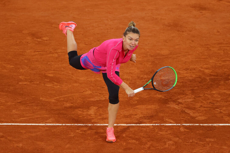 Simona Halep at the French Open in Paris