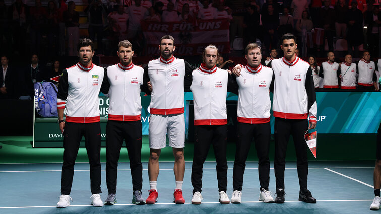 Das österreichische Davis-Cup-Team bei den Final-8 in Bologna