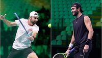 Jurij Rodionov fordert Matteo Berrettini Jurij Rodionov fordert Matteo Berrettini