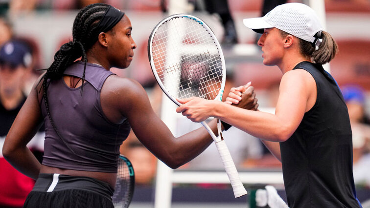 Zwei Heimsiegerinnen unter sich: Coco Gauff und Iga Swiatek Zwei Heimsiegerinnen unter sich: Coco Gauff und Iga Swiatek