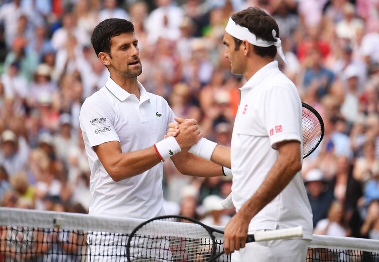 Novak Djokovic and Roger Federer