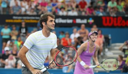 during day one of the 2015 Brisbane International at Pat Rafter Arena on January 4, 2015 in Brisbane, Australia.