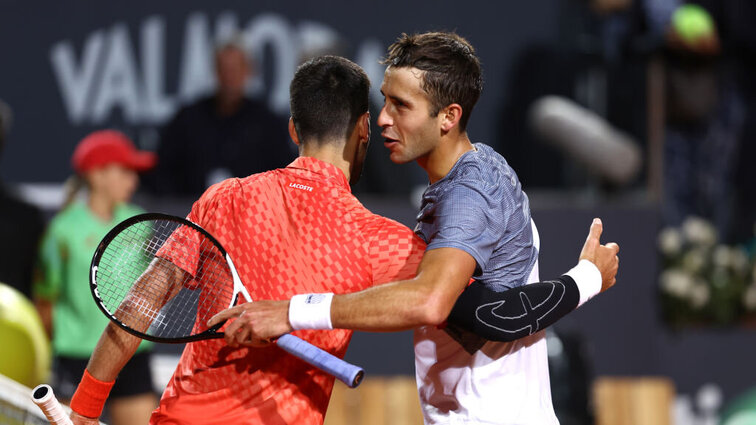 Novak Djokovic und Tomas Martin Etcheverry trafen 2023 gleich doppelt aufeinander.