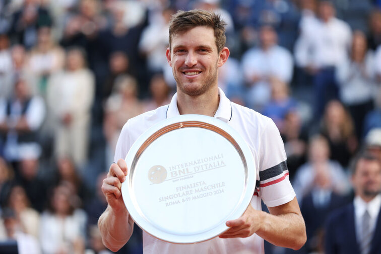 Nicolas Jarry nach seiner Finalniederlage gegen Alexander Zverev in Rom.