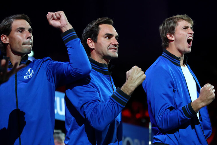 Rafael Nadal, Roger Federer und Alexander Zverev in Genf
