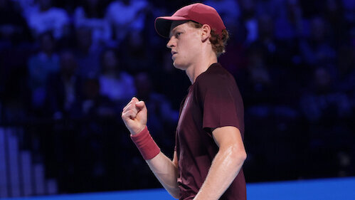 Trotz Satzführung musste sich Jannik Sinner in Wien gegen Flavio Cobolli noch ordentlich strecken. GEPA Pictures